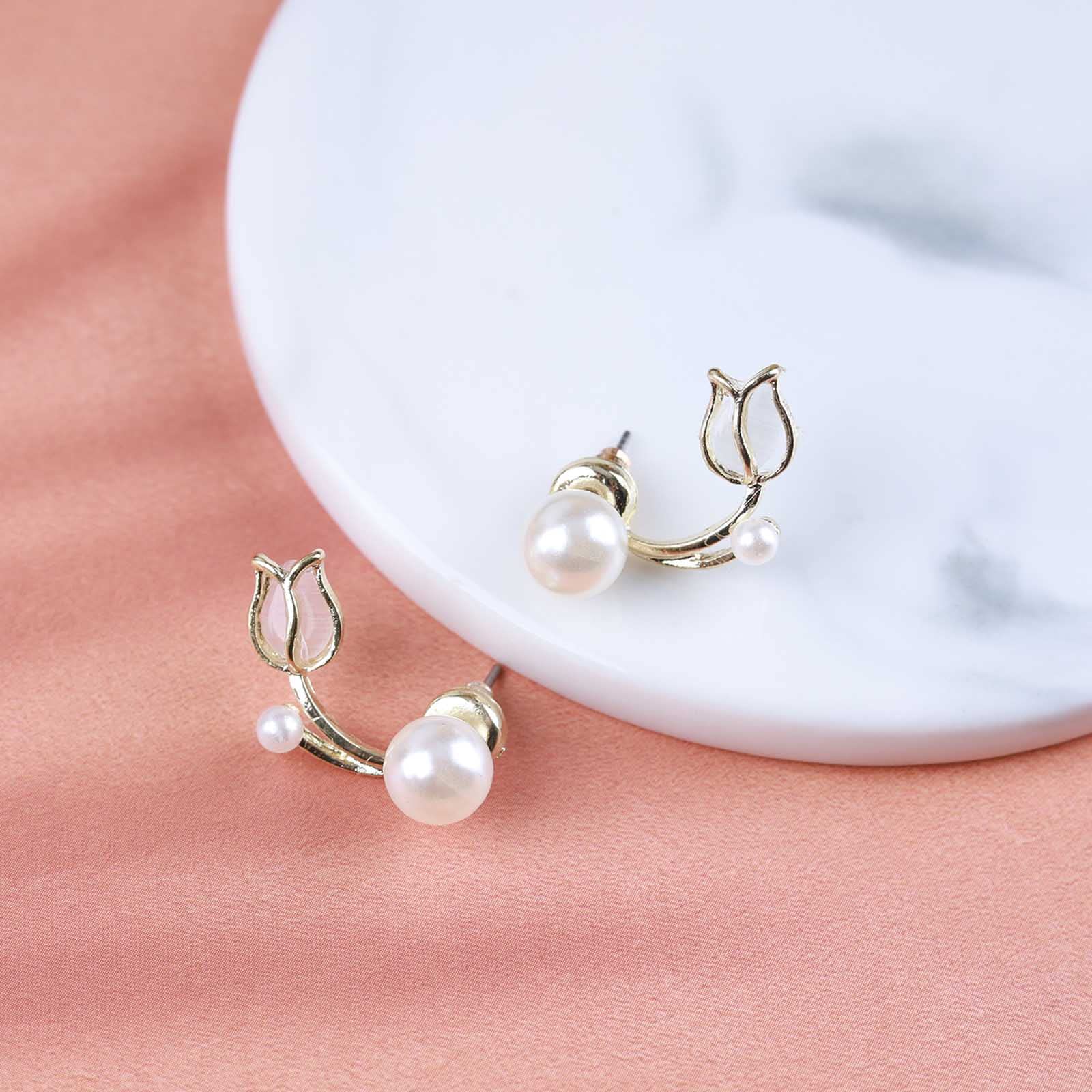 Boucles D'oreilles Pendantes Cerceaux Bohème Avec Perles Vertes – Style Festival, Mariage, Quotidien