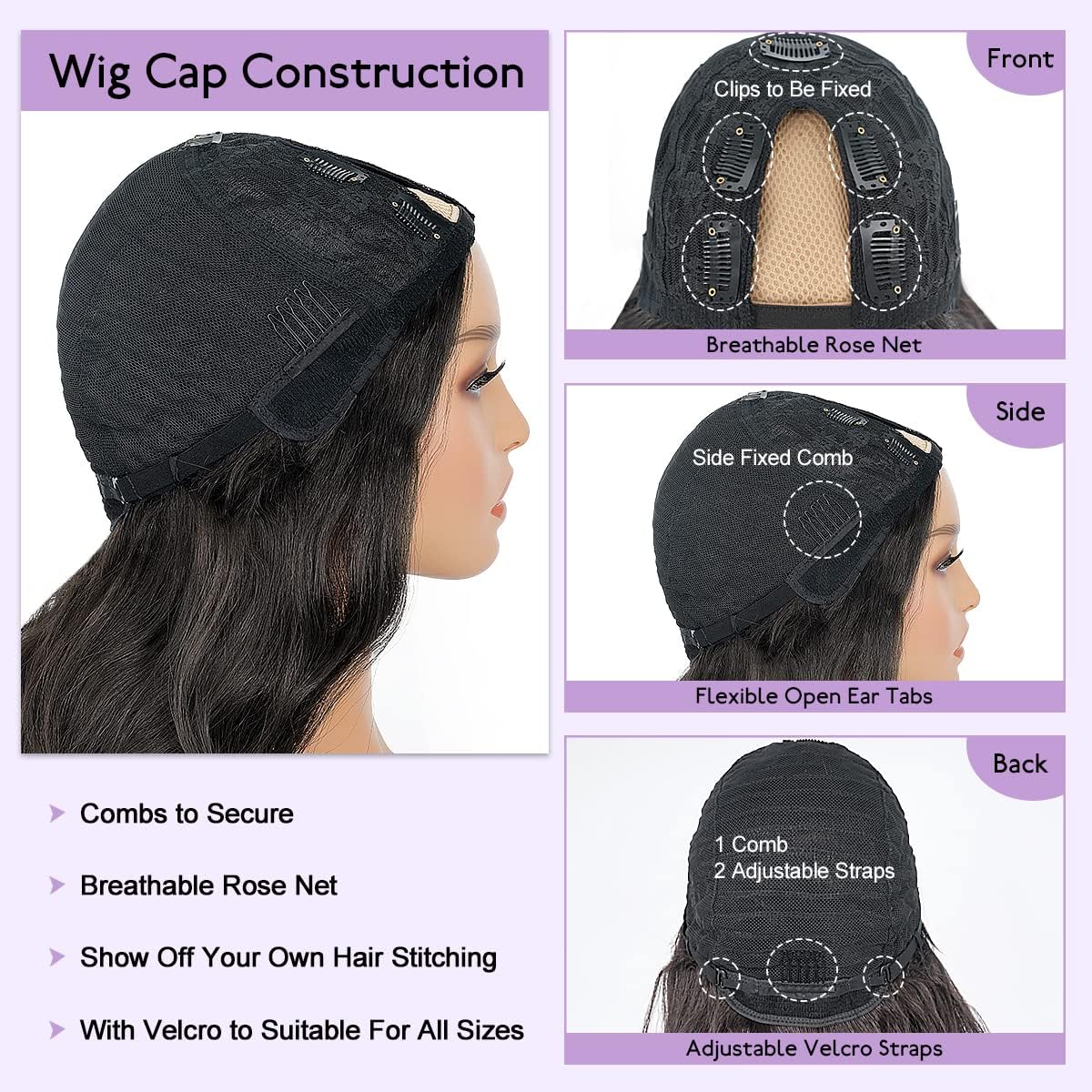 Curly V Part Wig 180% Density No Leave Out V Part Wigs Upgrade U Part Glueless Half Wigs for Black Women Premium Fiber & Remy Human Hair Blended, Realistic Look with True Scalp (Black, 24 Inch)