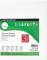 Vista 6 de Daler-Rowney Simply - Panel de lienzo de 11 x 14 pulgadas, paquete de 3 lienzos para óleo, acrílico, vertido y mixtos, 100% algodón, triple