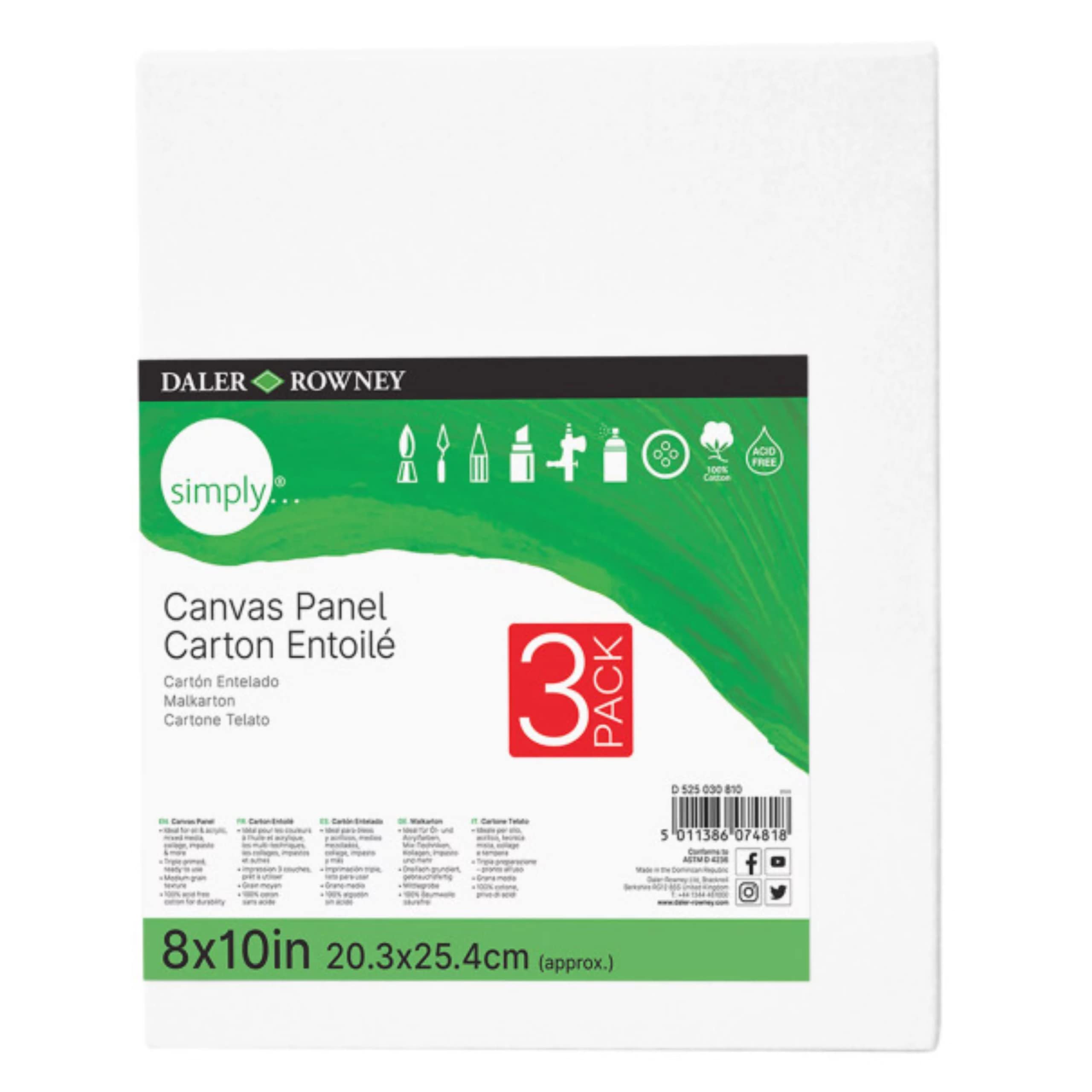 Daler Rowney Canvas Panel 8x10 by Simply