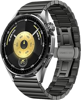 金属 交換ベルト 22mm Huawei Watch GT6 Pro/GT6/GT5 Pro/GT5/GT4/GT3 46mm 対応、クイックリリース式 ステンレス時計 ベルト 22mm Amazfit bip 6/5/GTR4/Garmin Venu4 45mm/Forerunner 265/255 対応 金属製腕時計バンド