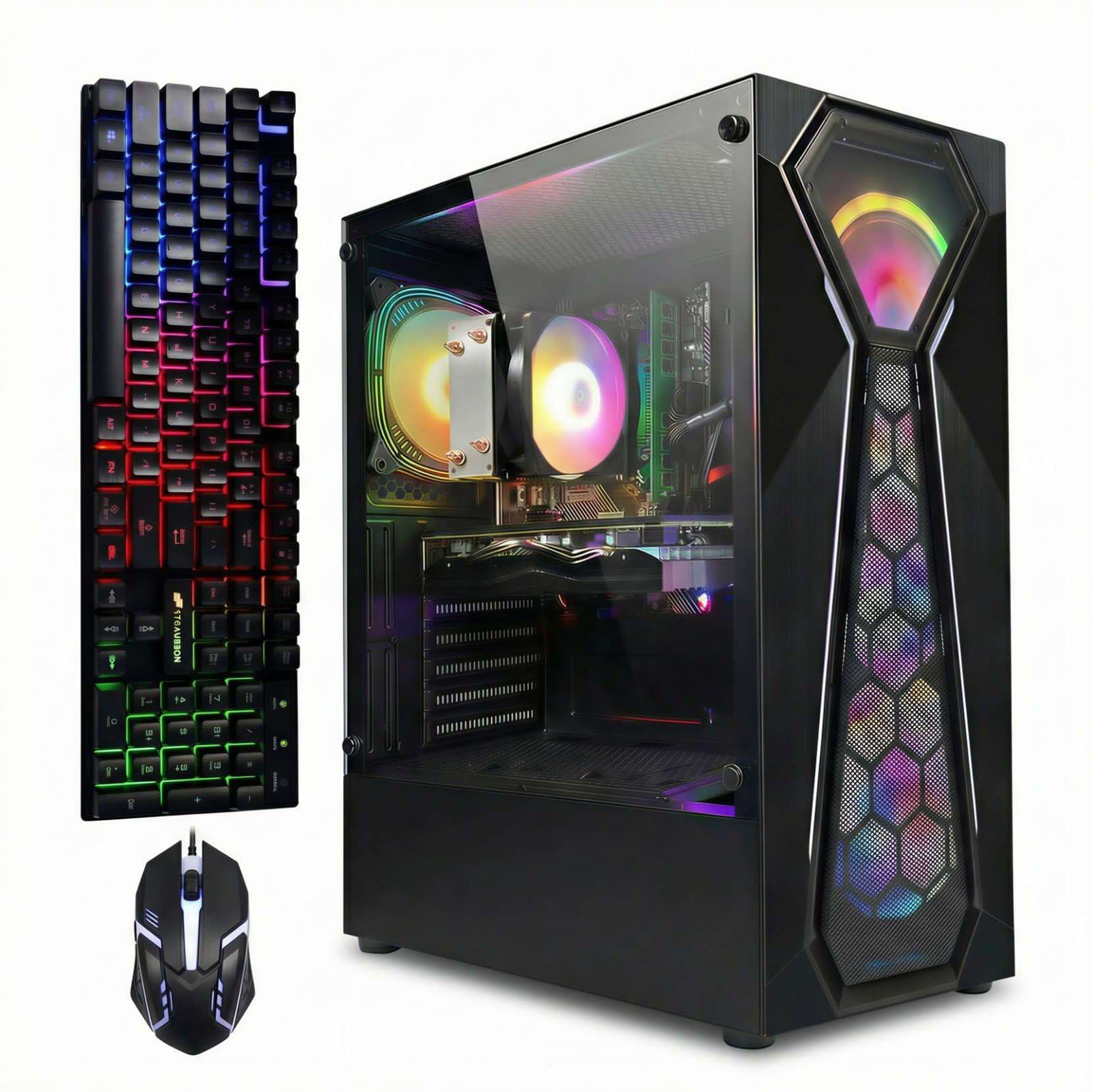 STGAubron Prebuilt Gaming PC, Radeon RX 580 8G, AMD Ryzen 3 3200G up to 4.0G,...