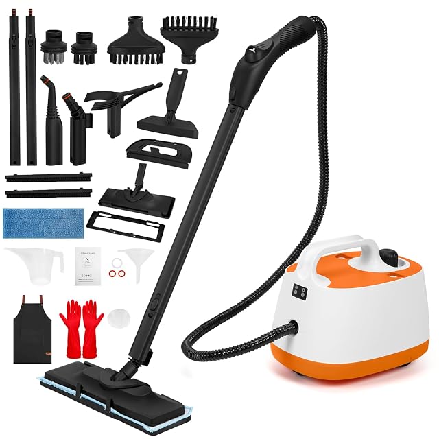 Steam Cleaner with 21 Accessories 5 Mins Quick Heating 1800W Powerful Multipurpose Steam Mop with 52 9 oz