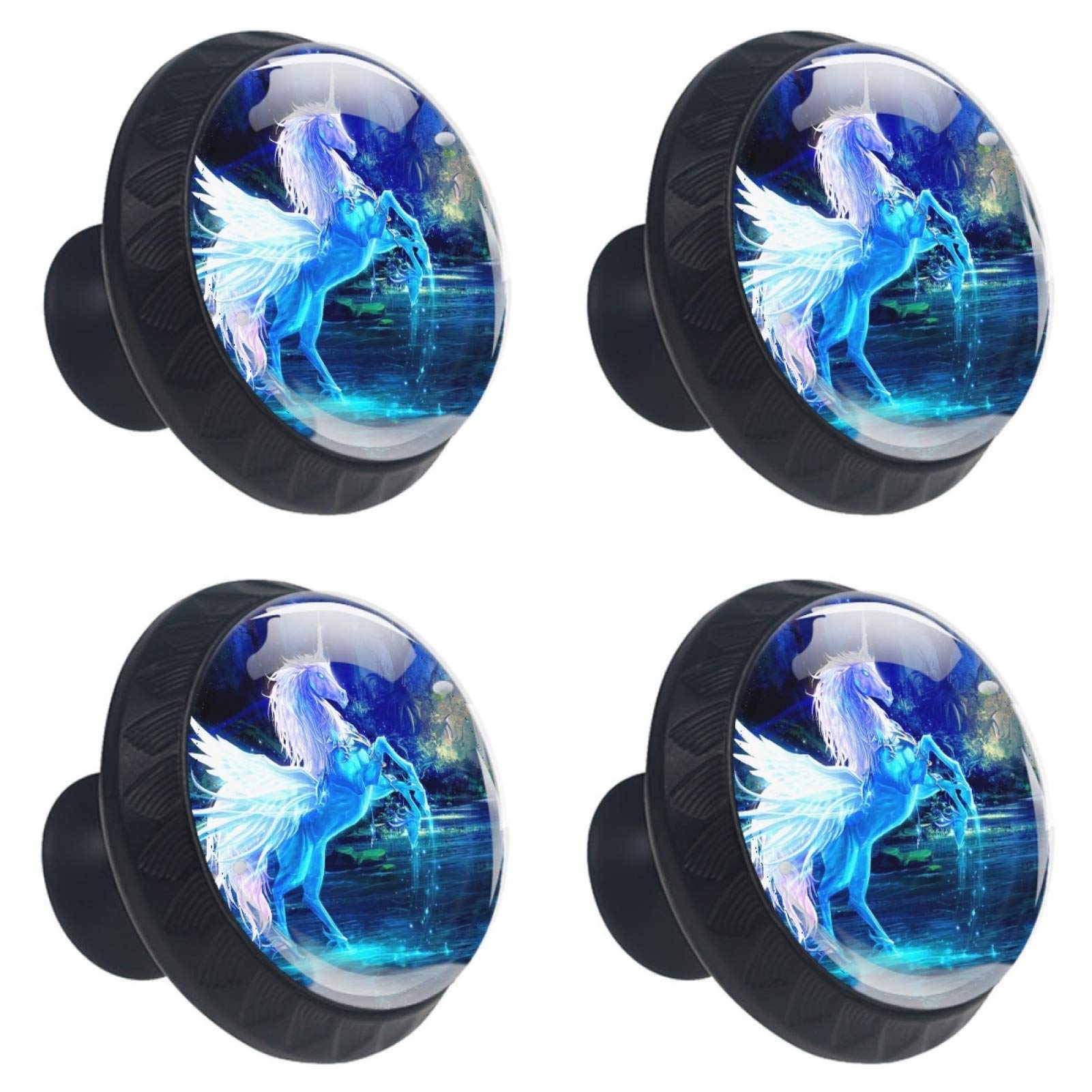 Boutons de meuble ronds en verre Pegasus poignée tiroir placard 30mm