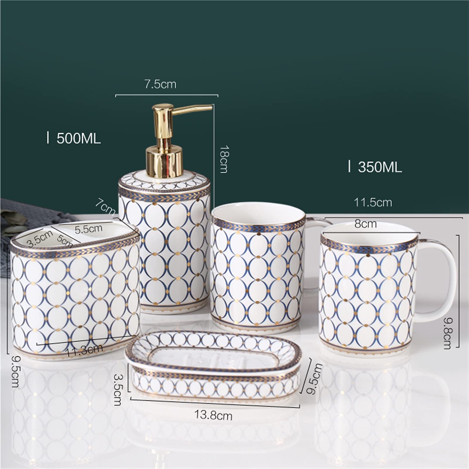 Zestaw 5-częściowy i zestaw 6-częściowy Ceramiczna kuchnia, do domowej łazienki hotelowej, kuchennej