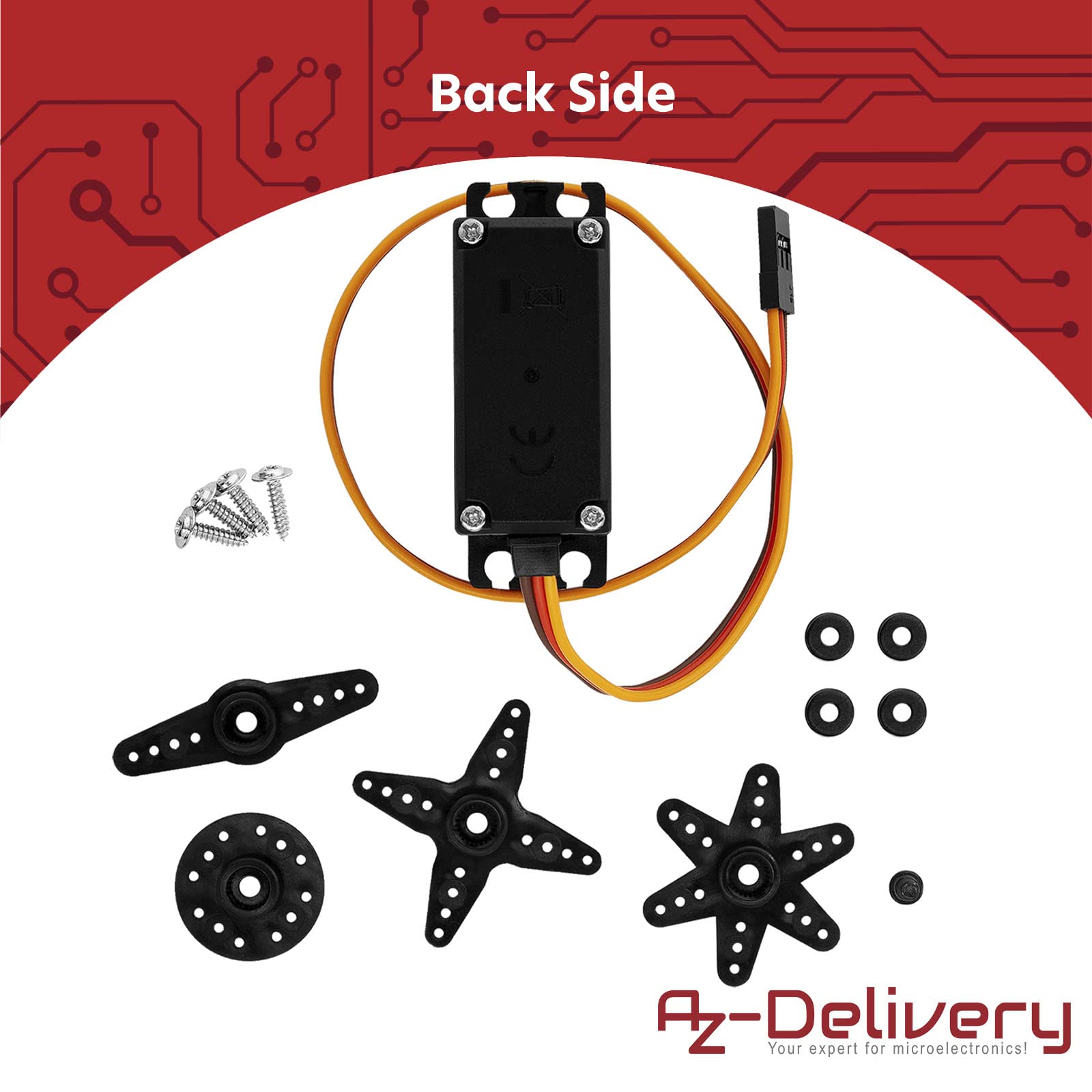 AZDelivery MG995 Micro Digital Servo Motor do RC Robot Helicopter Airplane kompatybilny z Arduino i Raspberry Pi w tym e-Book!
