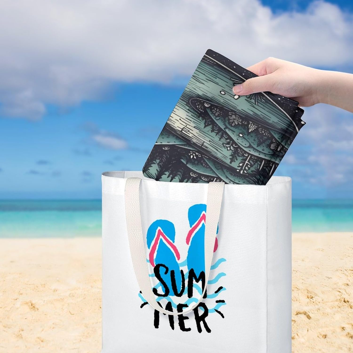 Swimming Towel, Hand Drawn Bottle Printed Fashion Towel,Portable Towel,Durable Towel