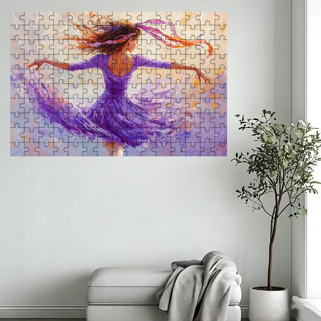 Puzzle 1500 elementów dla dorosłych, 1500 sztuk abstrakcyjnych puzzli, baletowe puzzle dla dorosłych z wykwintnym pudełkiem do pakowania, gry edukacyjne, duże drewniane puzzle, prezent dla kobiet