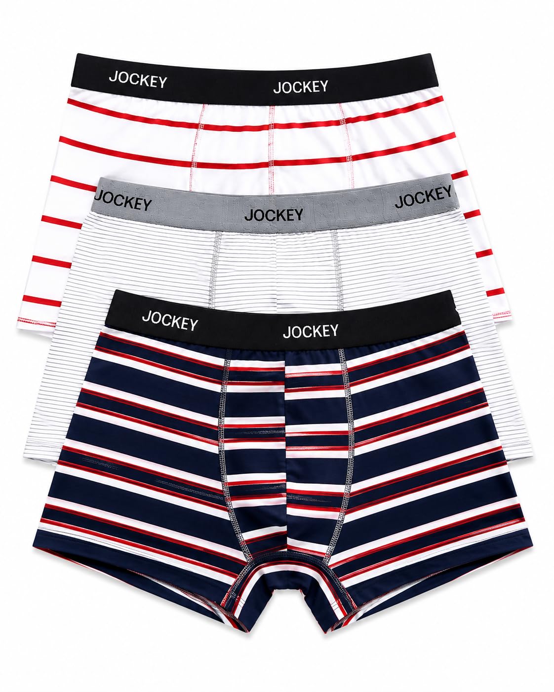 Men's Premium Cotton Trunk Underwear Combo Pack of 3 | Soft Stretchable Boxer Trunks | Breathable Fabric | Comfortable Elastic Waistband | Assorted Striped Design | Size M,L,XL,XXL-picture-17