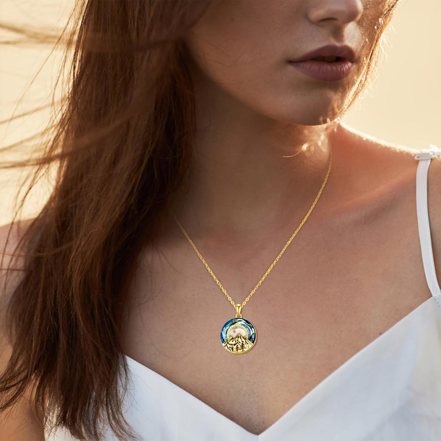 AENEAS Mustard Seed Faith Necklace Sterling Silver Mustard Seed Pendant Mountain Crystal Pendant Jewelry Christian Gift for Women