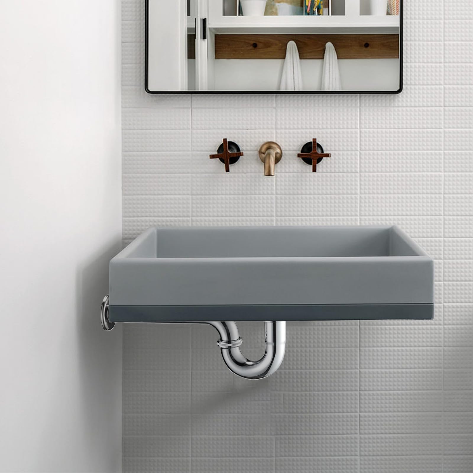 Sifón Compatible para Lavabo, Sifón de Tubería, Sifón Universal de Diseño, para Lavabo y Fregadero de Baño, Sifon Lavabo de Baño 1 1/4 Pulgadas (32mm)