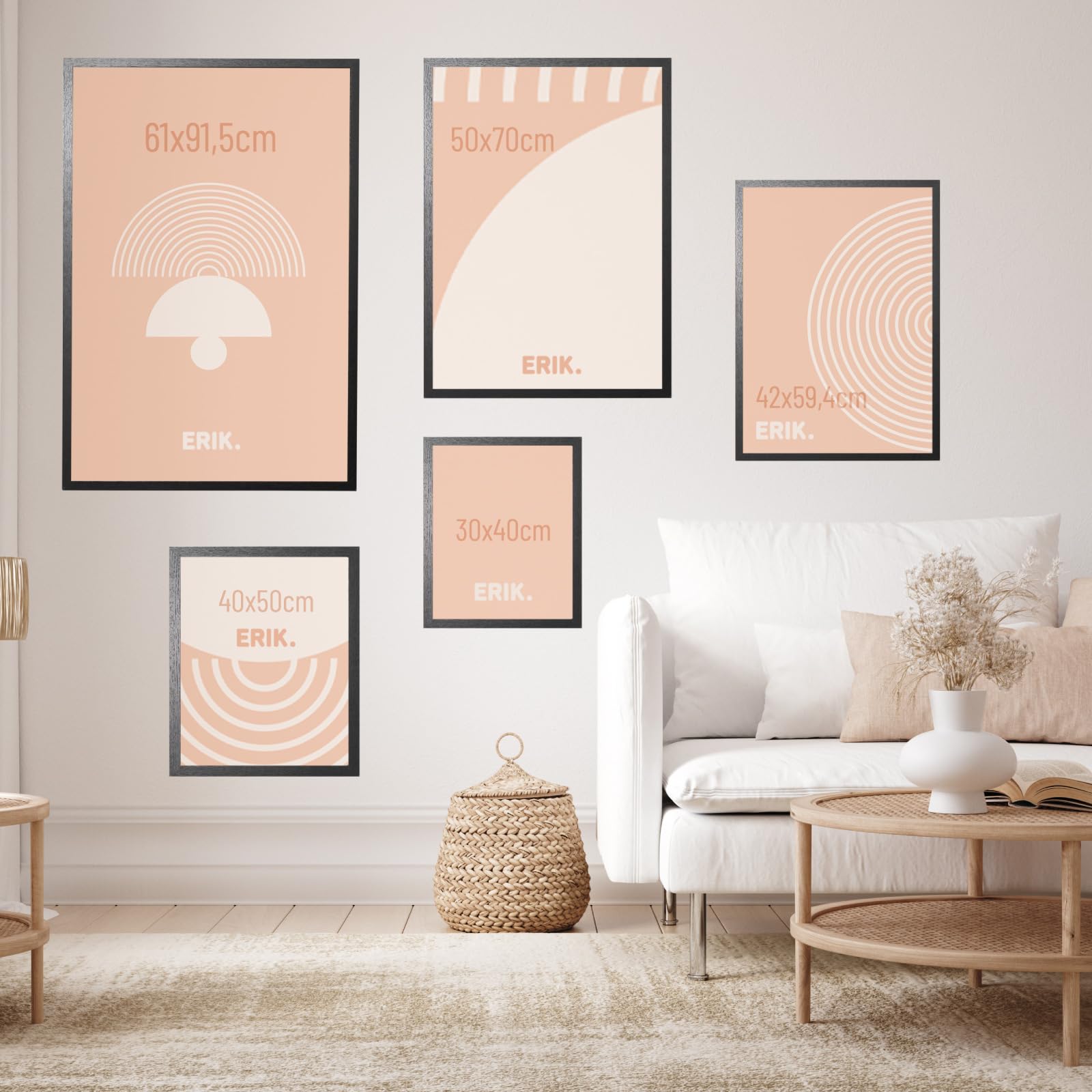 Cornice 50x70 Cm Argento Grupo Erik - Per Puzzle, Quadri E Foto - Foto 10