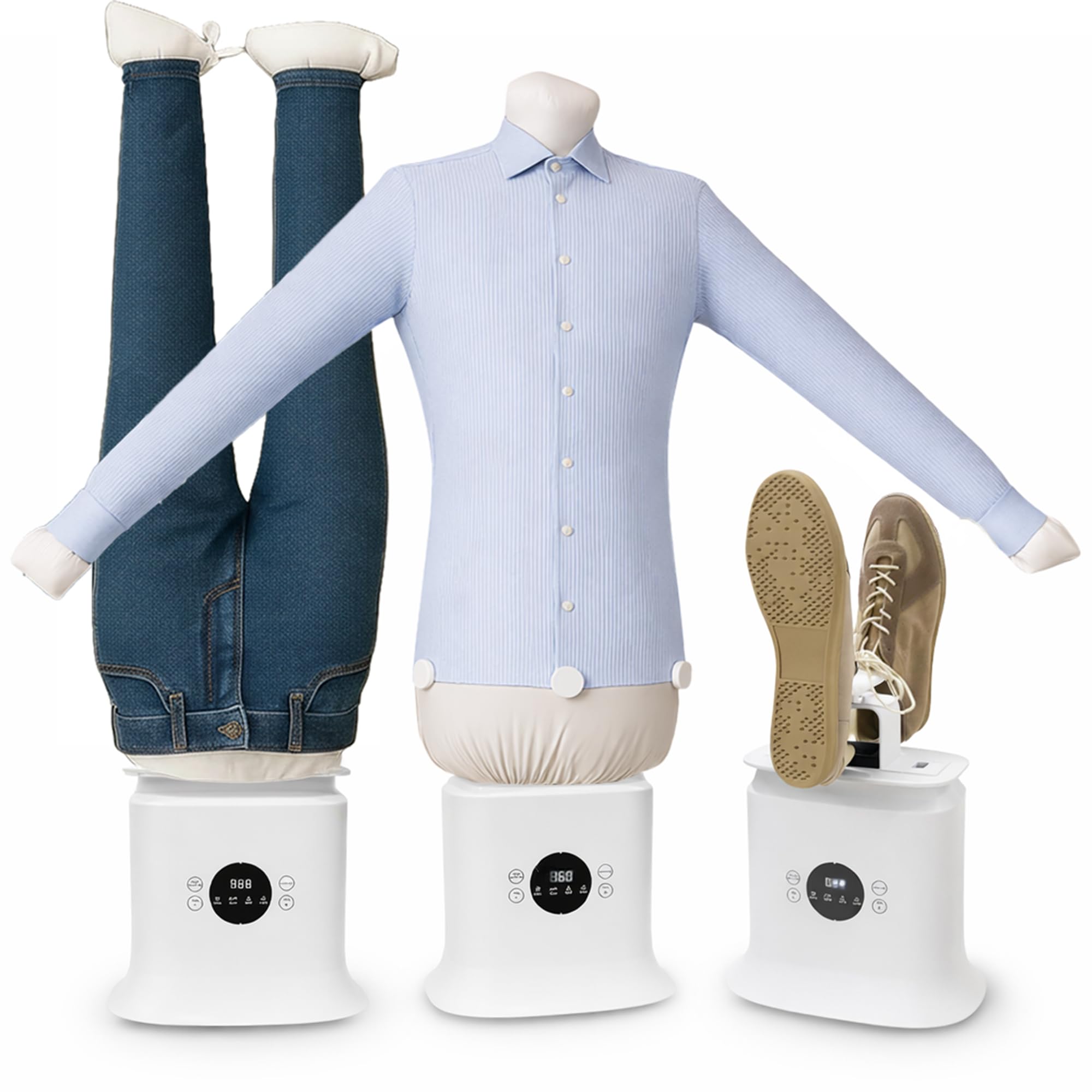 Photo 1 of Automatic Ironing Machine 3.0, 3-in-1 Air & Steam Garment Dryer and Iron for Shirts, Pants, Dresses and More, Hands-Free Garment Care with Adjustable Time & Temperature, 1250W Fast Drying System