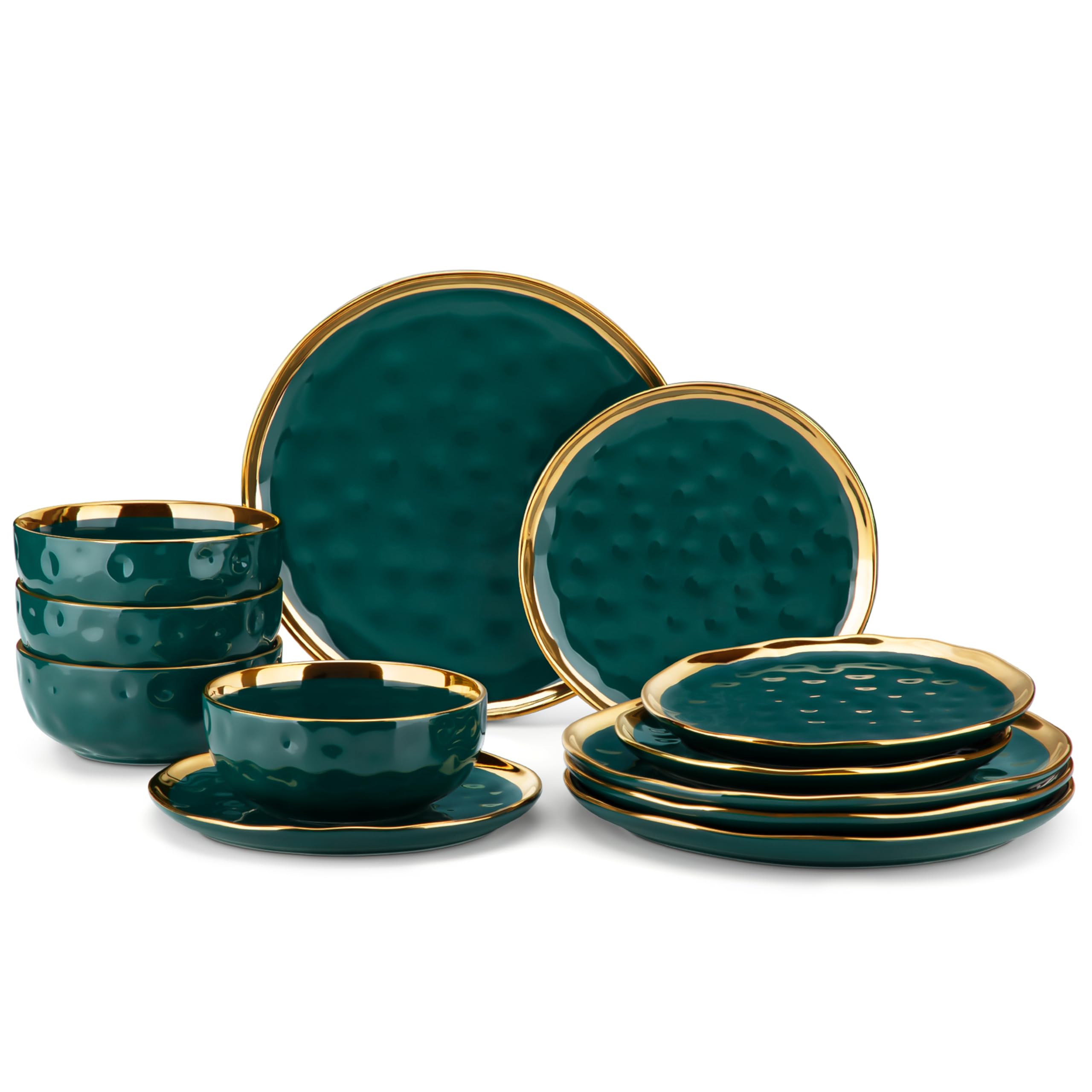 Conjunto De Louça E-far 12 Peças - Grés Resistente Para 4 Pessoas
