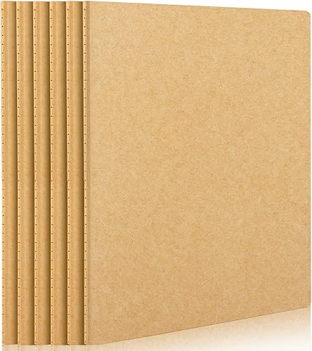 EUSOAR Diario para cuaderno, paquete de 6 cuadernos A4 de 11 x 8-12 pulgadas, 40 hojas80 páginas, papel grueso de 3.53 ozm, cuadernos de rayas