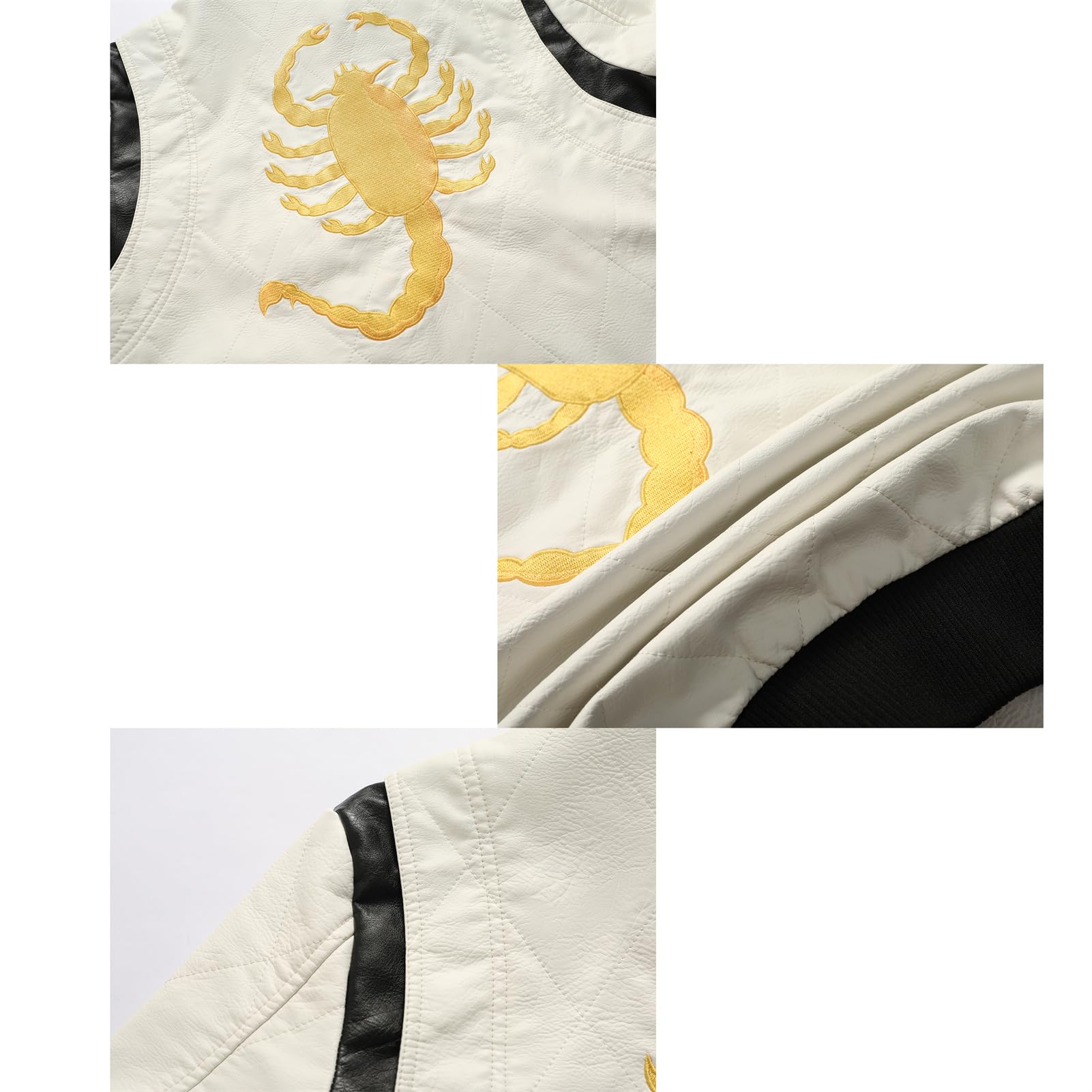 FFFF & OLFEH Giacca In Pelle Con Cappuccio Staccabile Da Motociclista Uomo,Giacca Da Moto Da Uomo In Pelle - Protezione Originale Da Motociclista (Black A2,XL)