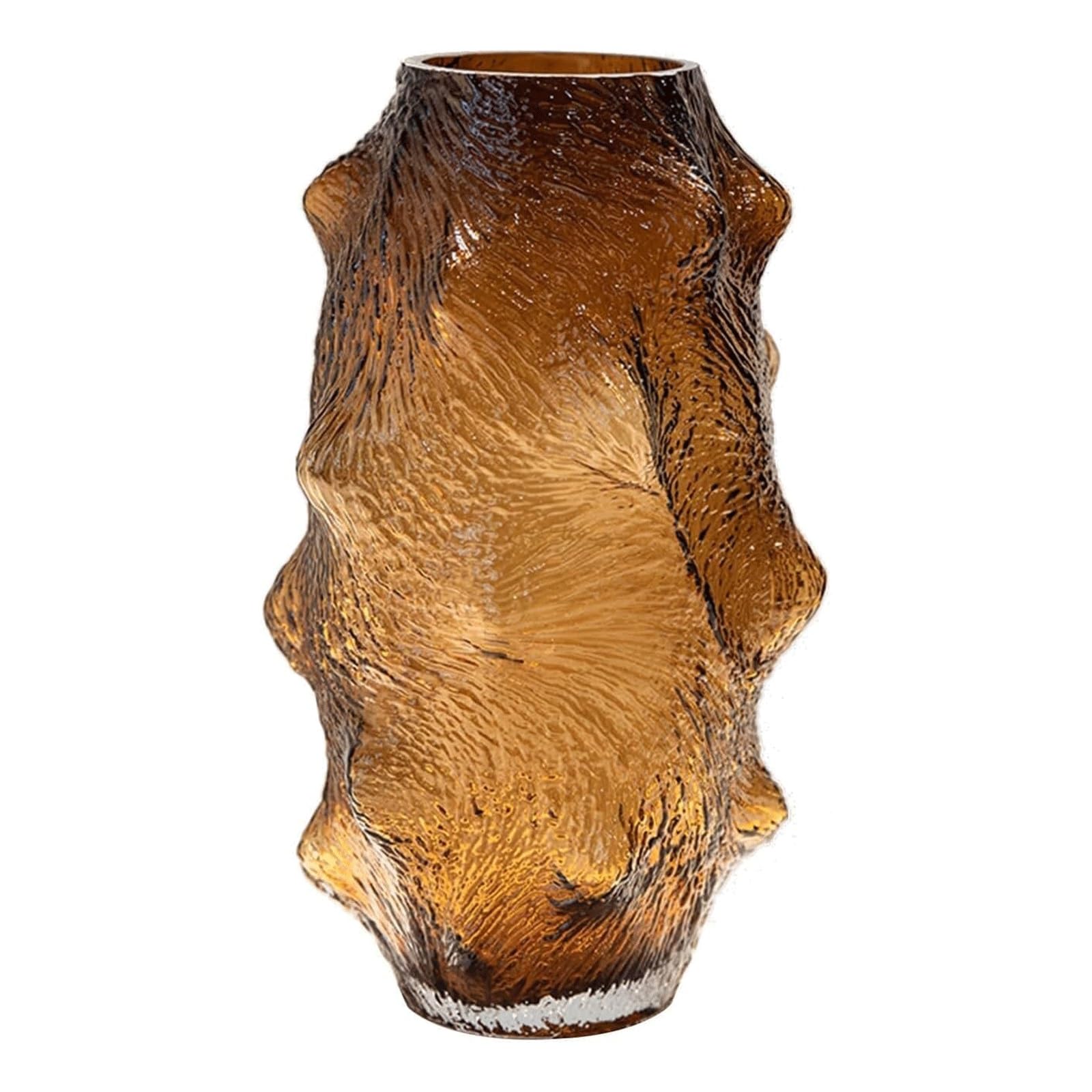 Jarrón de cristal para decoración del hogar y la oficina, diseño creativo exquisito para flores y exhibición decorativa