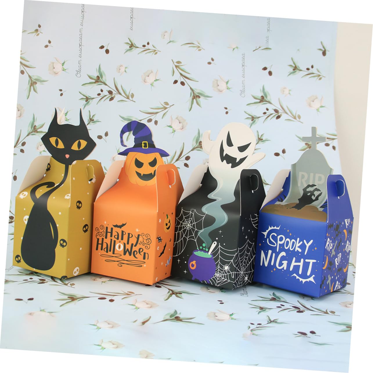 PRETYZOOM 5 Sätze Halloween-süßigkeiten-box Halloween-partygeschenke Halloween Party Dekoration Halloween Behälter Für Süßigkeiten Halloween Mitbringsel Lustige Bonbonhalter 12 Stück * 5