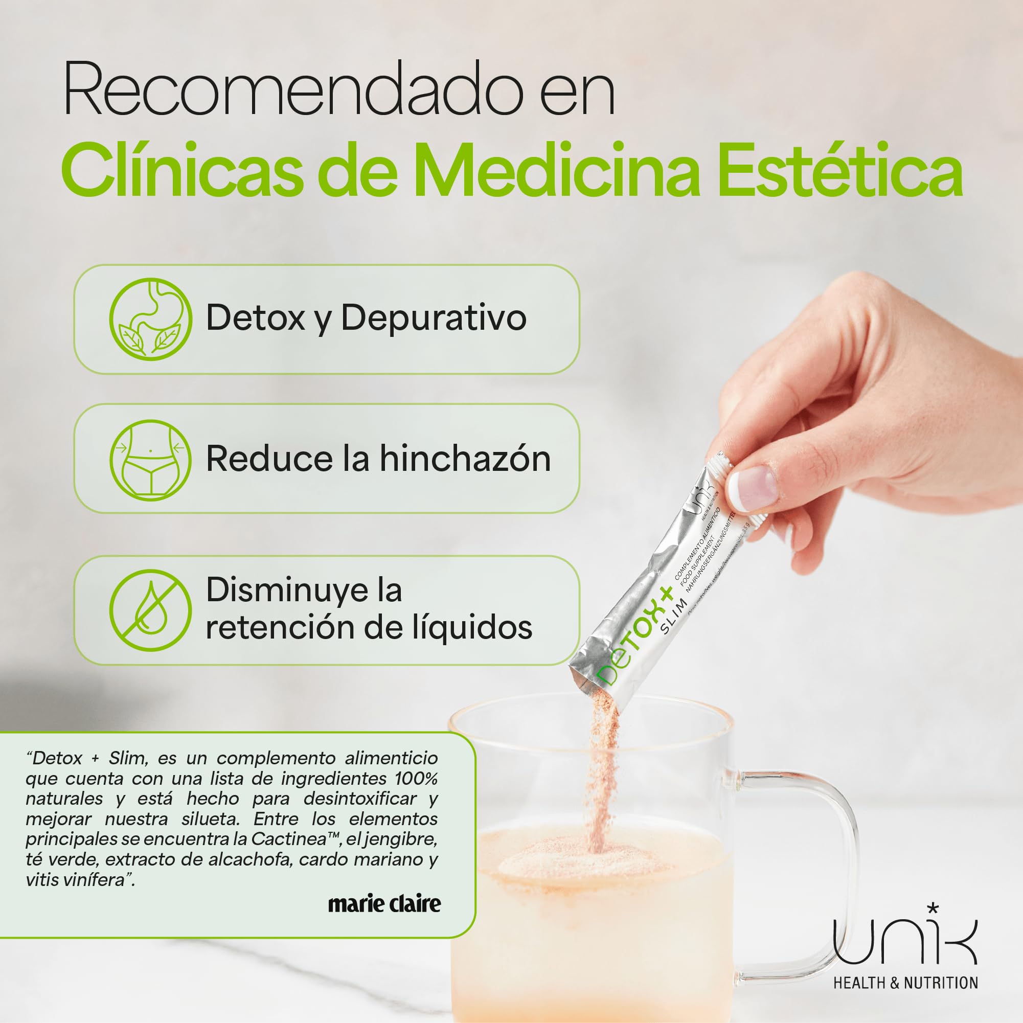 Cardo Mariano con Cactinéa + Alcachofa + Té Verde + Jengibre y Semilla de Uva | 20 Sticks Detox para Eliminar Líquidos y Toxinas | Fórmula Natural Depurativa y Antioxidante | Sabor Mango-Melocotón
