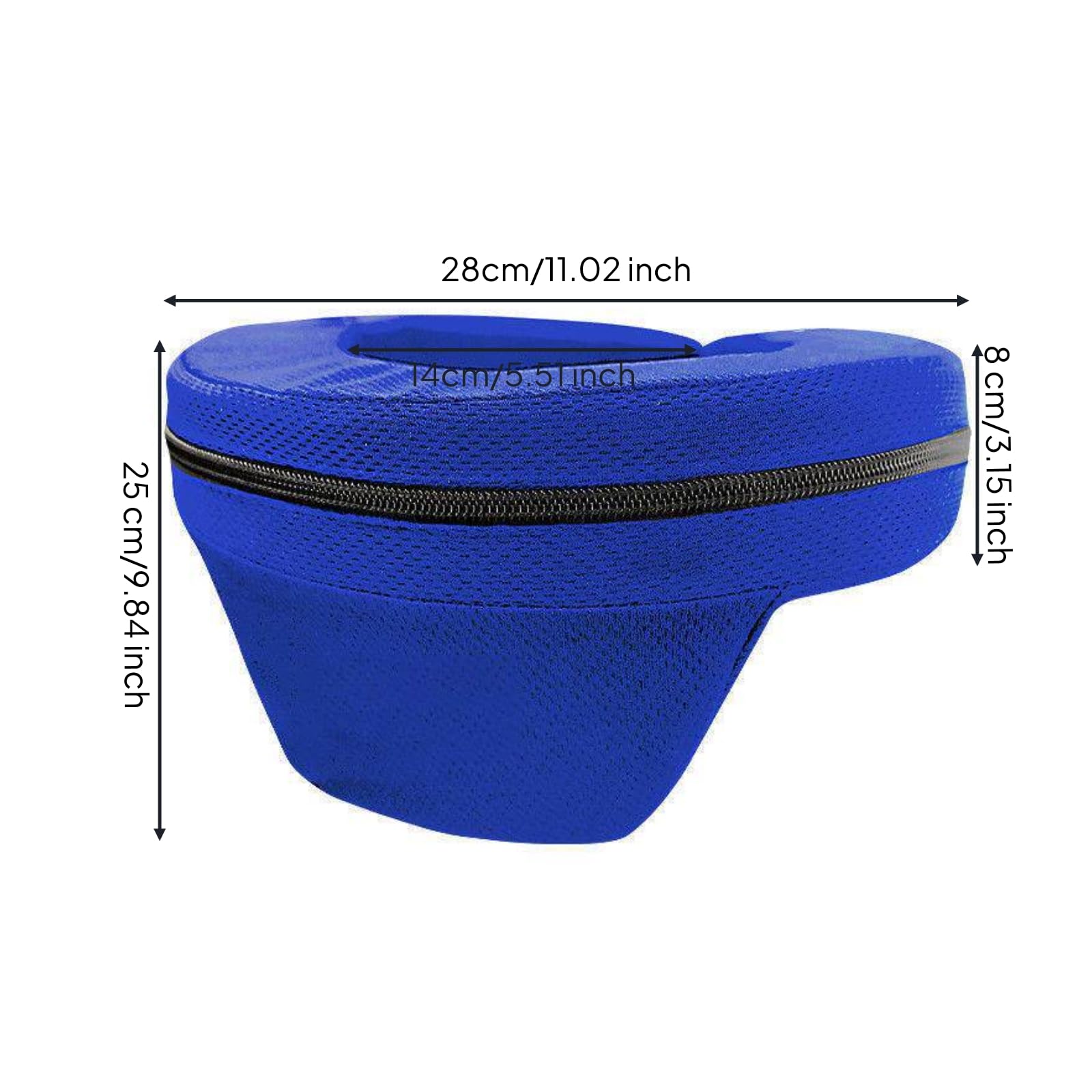 Paracollo con Cerniera Imbottito Collare Collare per Ergonomico Protettivo per Allenamento, Blu, Adulto