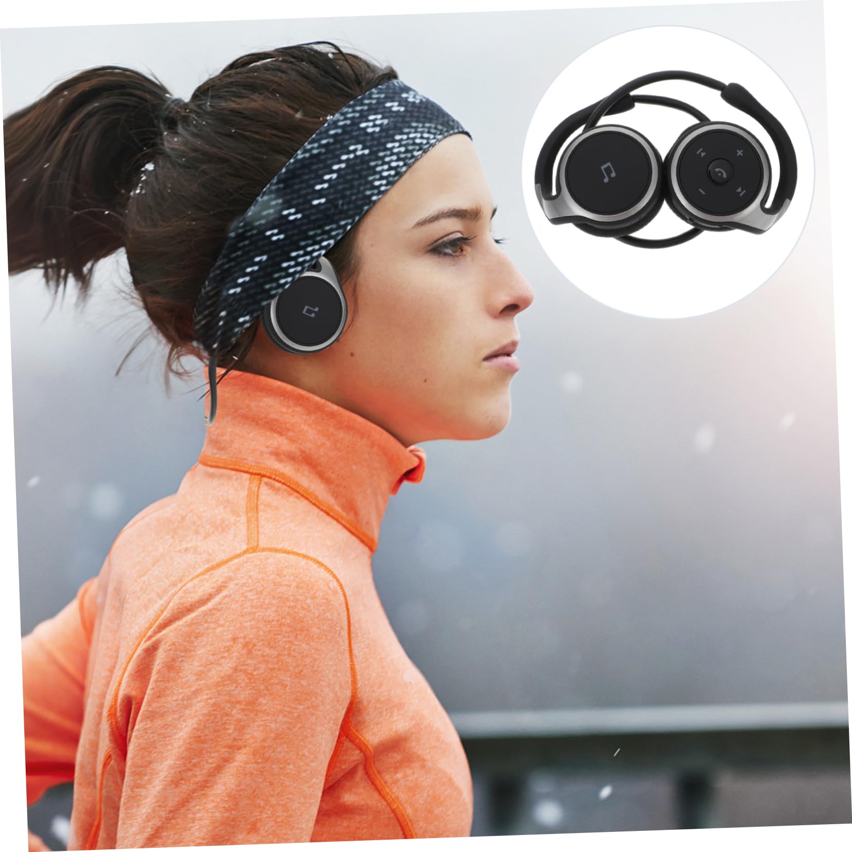 SHINEOFI Auricolari Wireless per Sport, Cuffie Leggere Nere in Abs Design Ergonomico, per Running e Backpacking, Versione 4.1