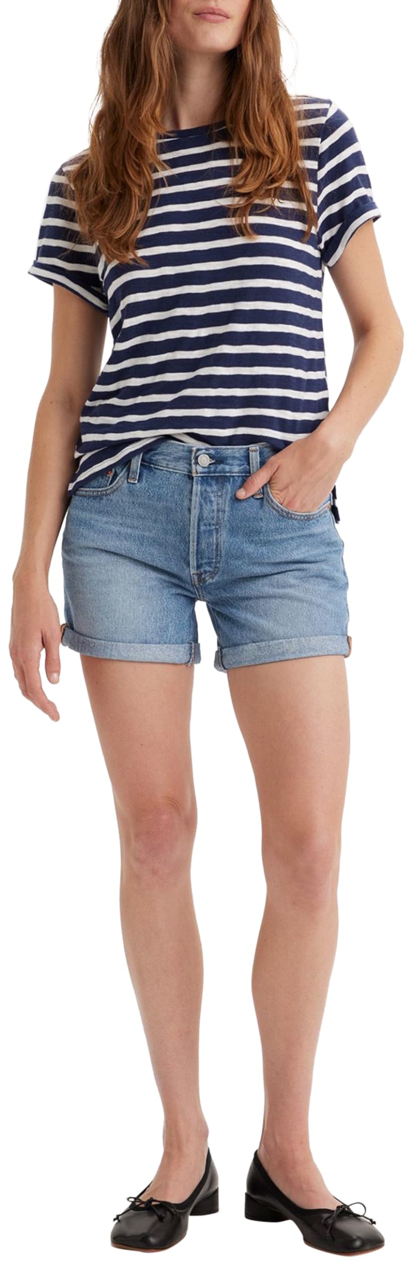 Levi's 501 Rolled Short Pantaloncini di Jeans Donna