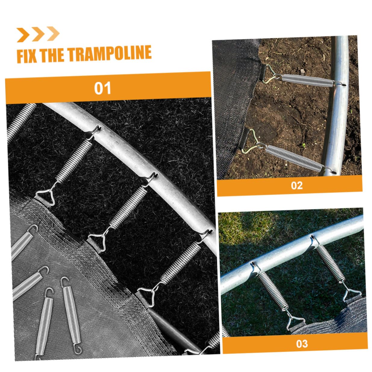 UPKOCH Verzinkte Zugfeder aus Stahl für Trampoline Ersatz Federn mit Federhaken Robuste Metallfedern Verschleißfeste Trampolinfedern für Outdoor Trampolinfedern