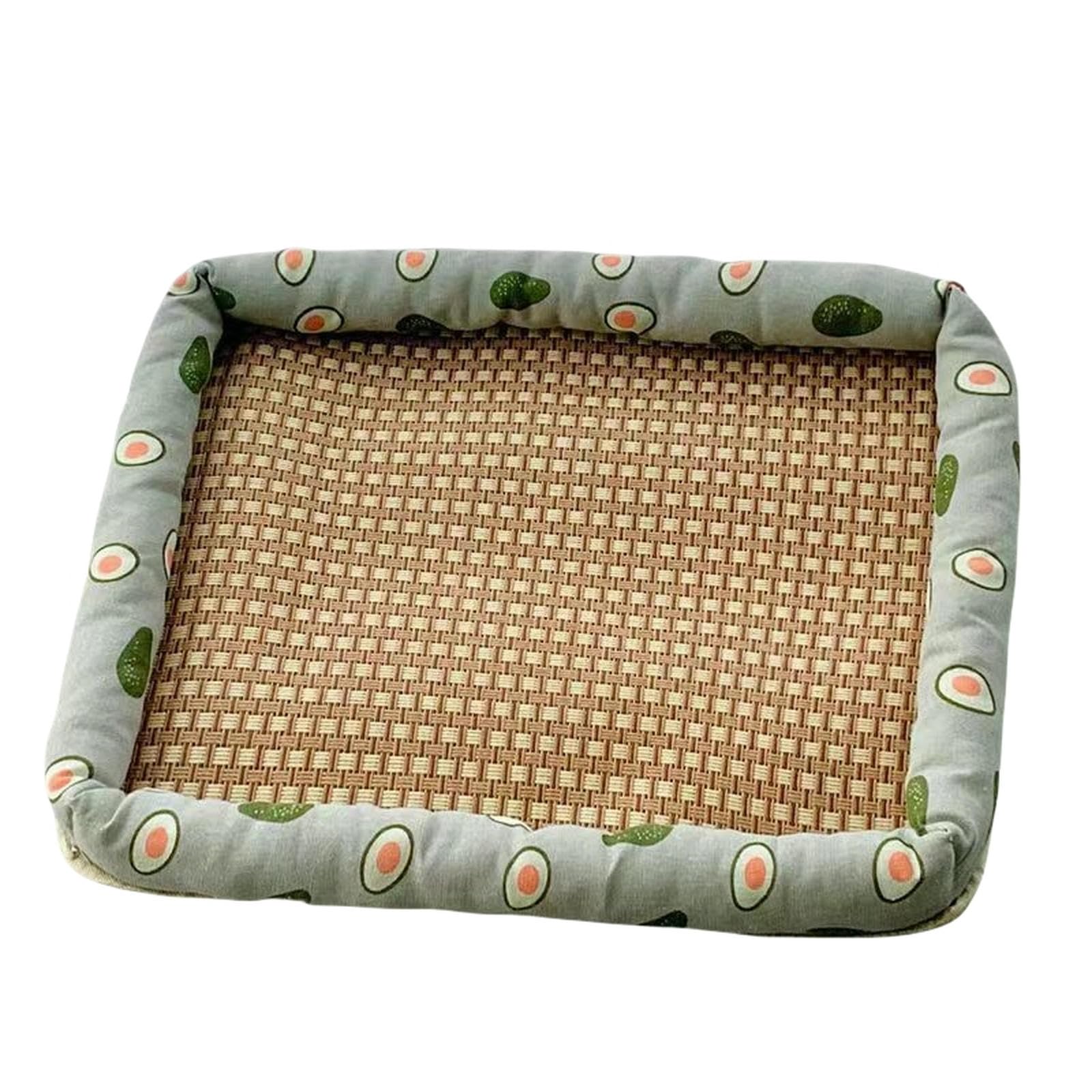 Lit pour chien et chat fraîcheur avocat, couchage apaisant pour siestes de petits animaux