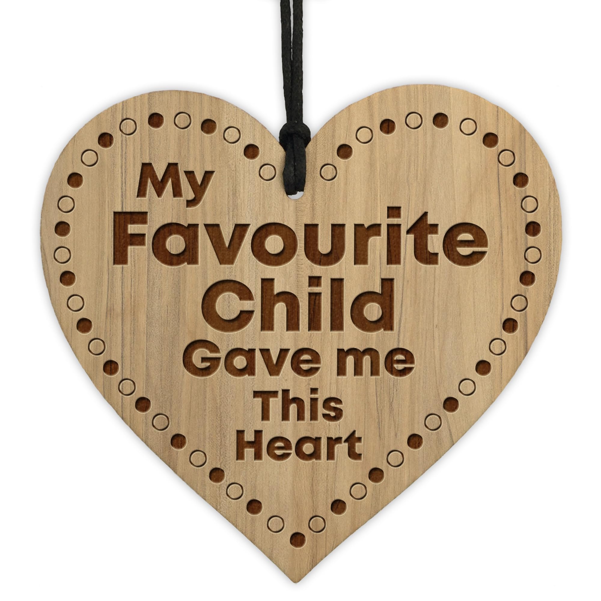 Red Ocean Funny Gift For Mothers Day Engraved Heart Birthday Gift For Mum From Daughter Son Favourite Child Humour Joke Gift For Mum