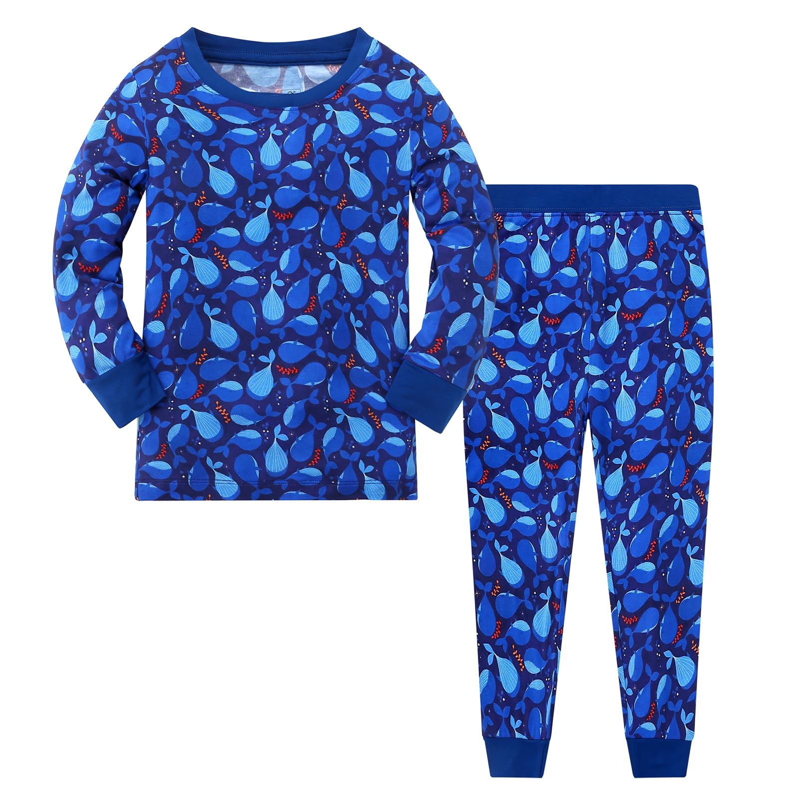 JunNeng Toddler Rayon from Bamboo Pajamas Sets,Baby Boy Girl Snug Fit Long Sleeve Sleepwear