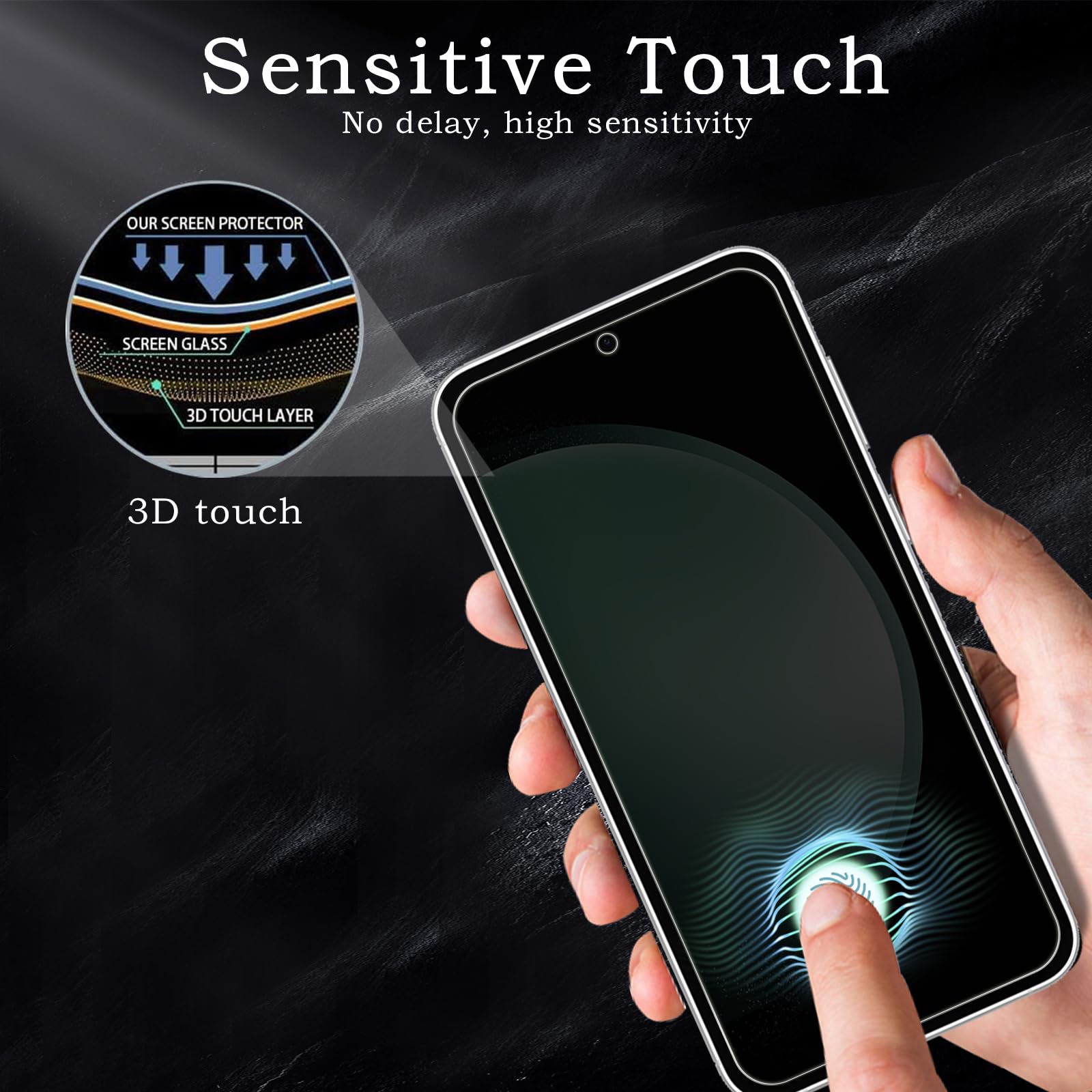 Pellicola protettiva per la privacy per Samsung Galaxy S23 FE, accessori in vetro temperato infrangibile, pellicola in vetro temperato anti spia, ultra resistente, durezza 9H, antiriflesso, HD,
