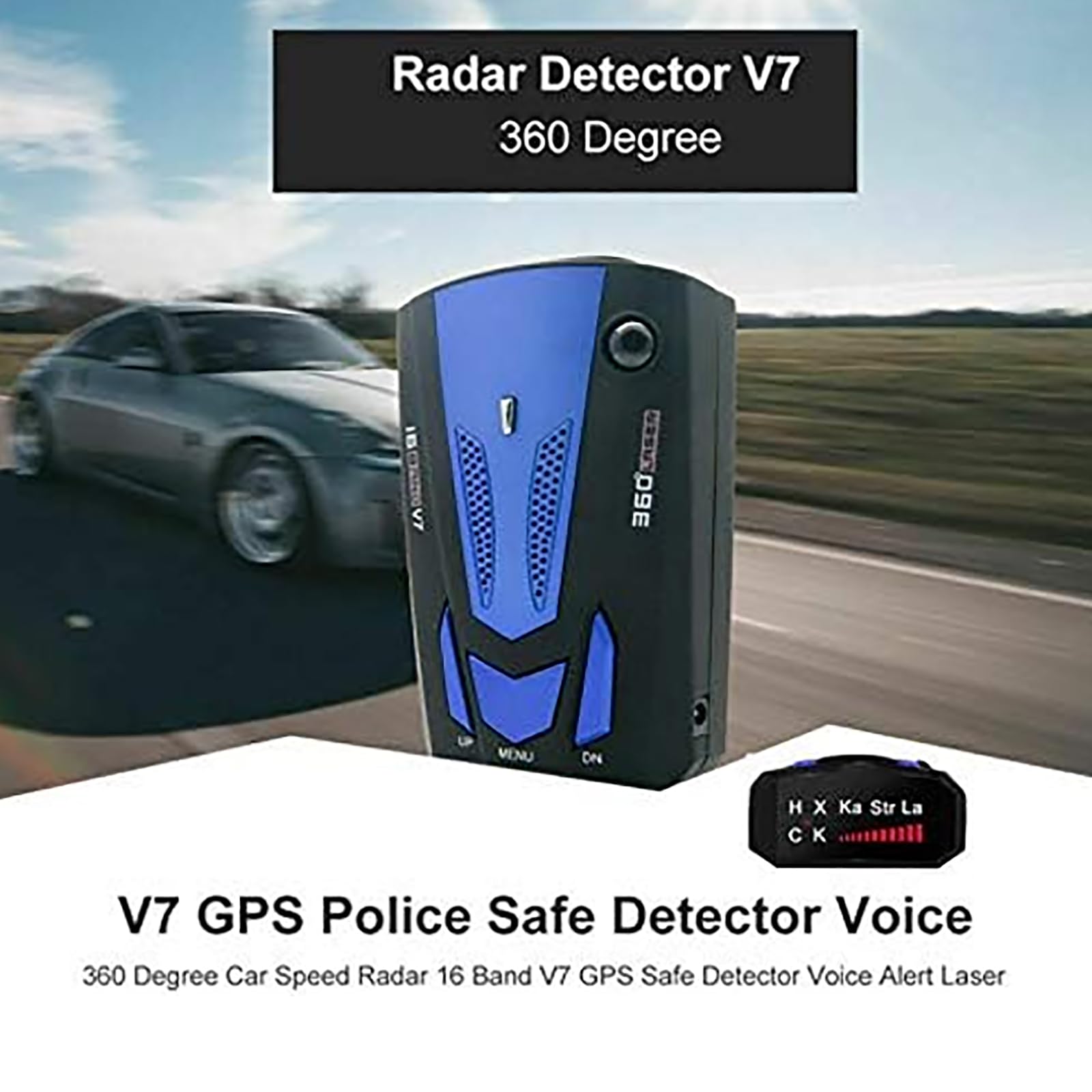 Rilevatore Radar per Auto, Rilevatore di velocità Sicuro a 360 ° con Rilevamento a Lungo Raggio, Rilevamento Ultra Accurato delle Condizioni Stradali Entro 350 M Auto