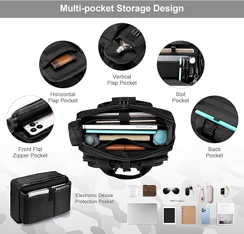 Miniatura 4 de Stypos Bolsa de mensajero táctico maletín para hombre bolsa de portátil militar 14 pulgadas15.6 pulgadas17.3 pulgadas bolsa de trabajo de hombro