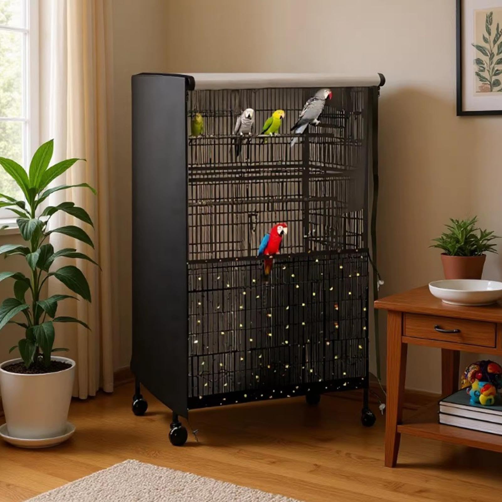 Vogelabdeckung für Käfige, wasserdicht, universal, verstellbar, weiche