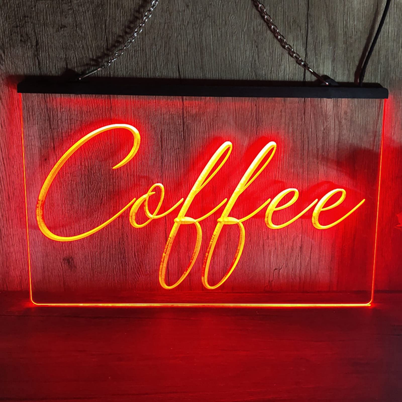 Kawiarnia neon LED, niestandardowe litery USB kawiarnia neony do dekoracji ścian pokoju 3D lampki nocne,Rgb,30x20cm