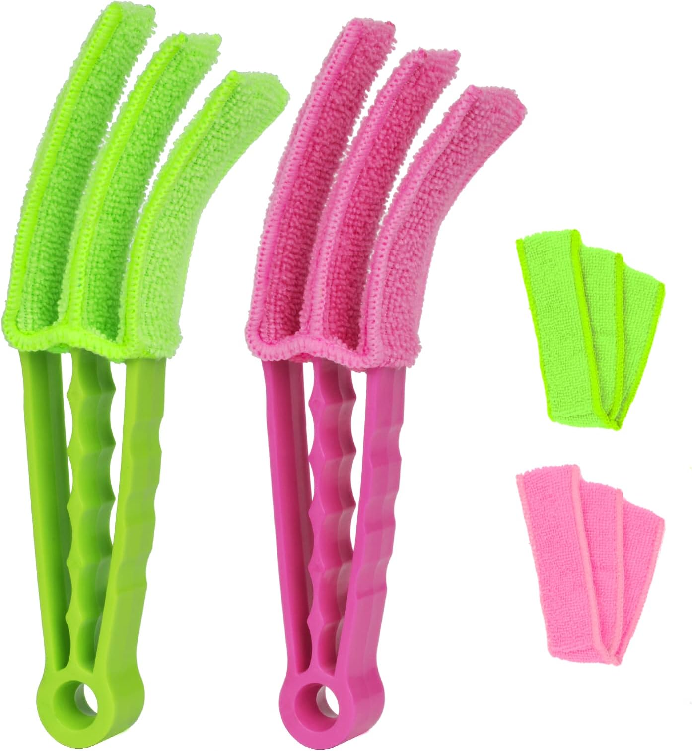 4-fach Jalousien Reinigungsbürste Set - Mit Mikrofaser Bezügen