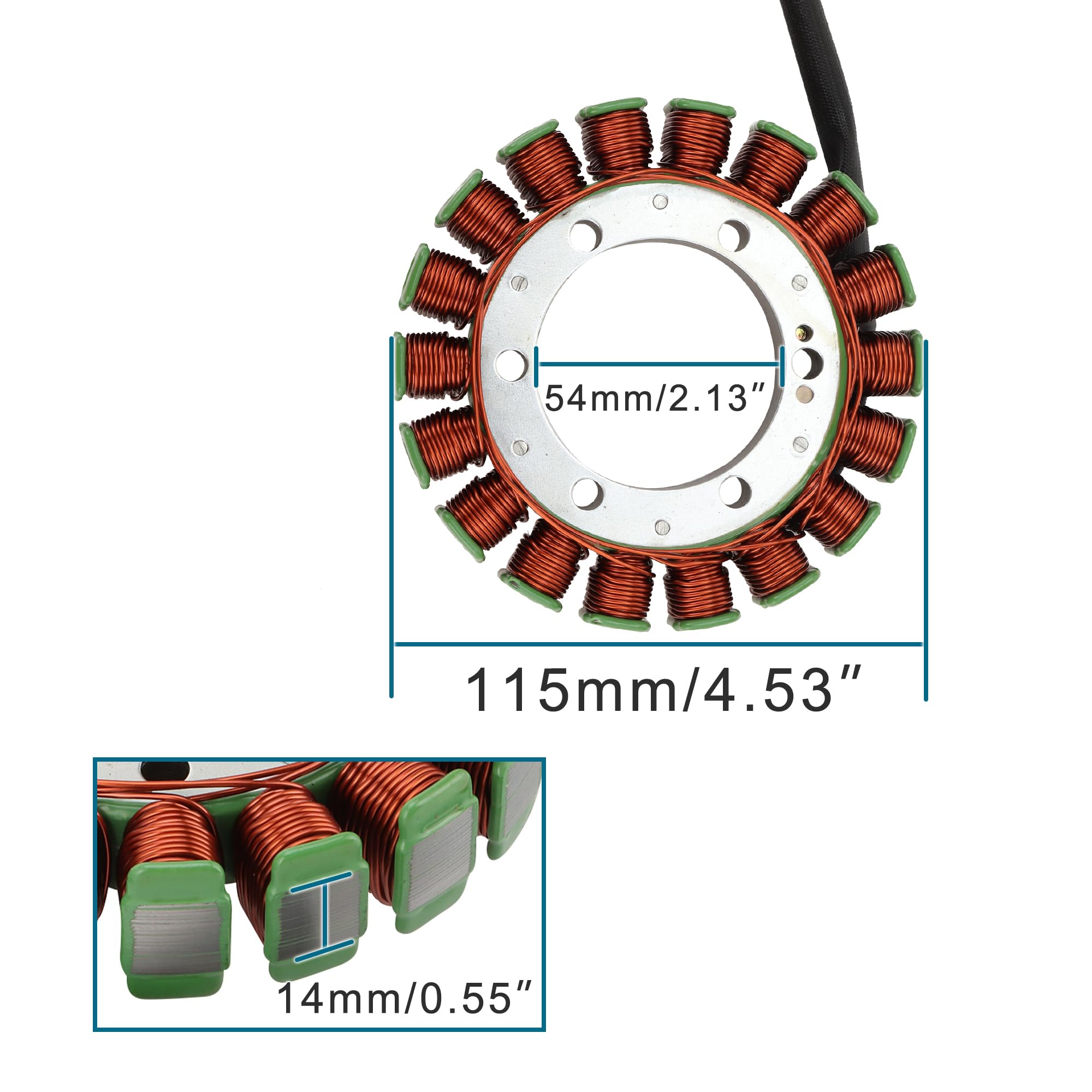 GOOFIT Bobina Dello Statore Magnetico Sostituzione per Triumph Daytona 600 2003-2004 Triumph Daytona 650 2005 Triumph Speed Four 600 2002-2006 Triumph TT600 2000-2003 Triumph Speedmaster 865 2006-2007