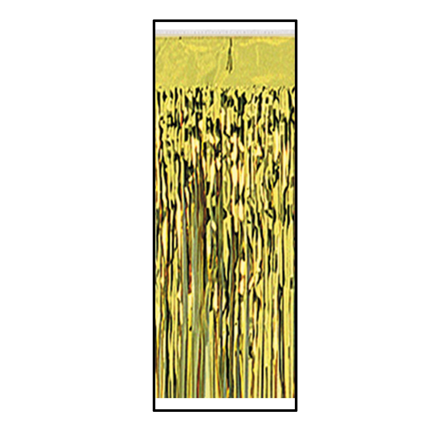 1-Ply FR Metallic Table Skirting (gold) Party Accessory  (1 count)