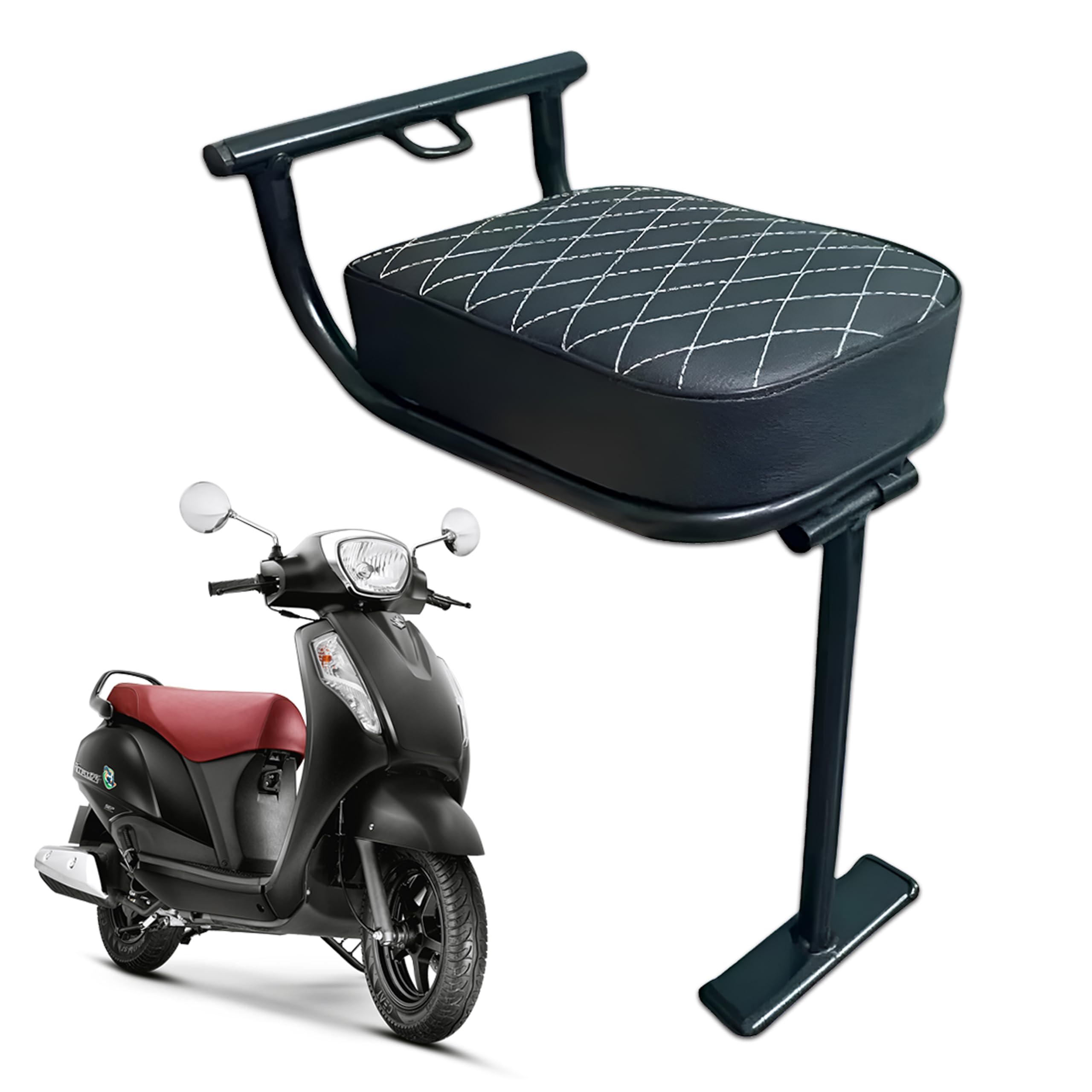 MIKANIX Baby Seat for Scooty | Foldable | Safety & Comfort Ride Compatible with Honda Access 110 | 125