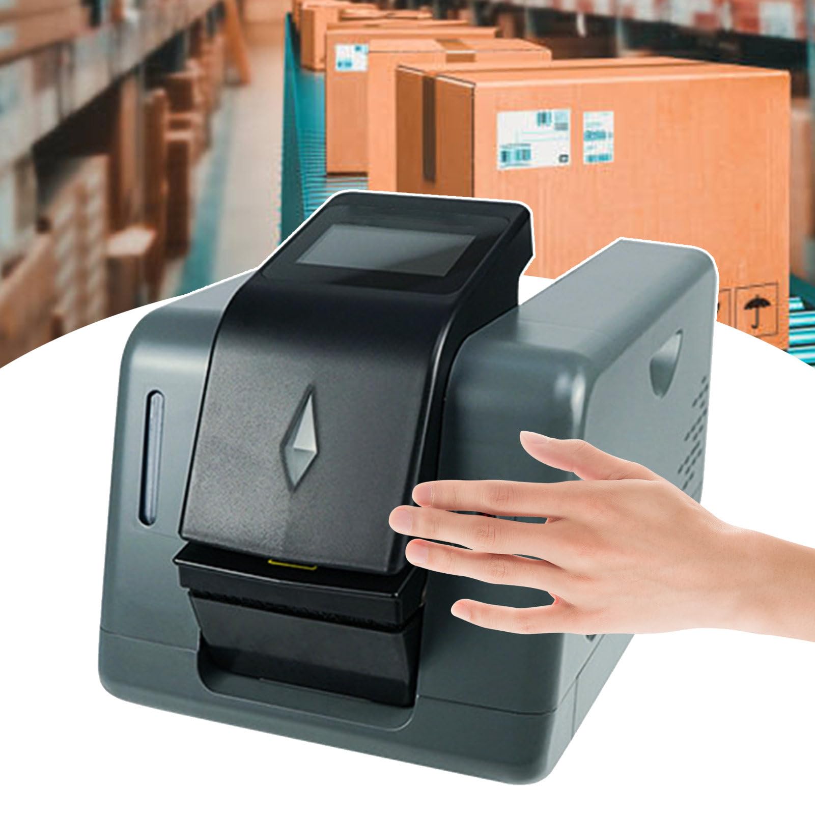 Dévidoir de ruban électrique avec cutter automatique et contrôle du capteur – 3 longueurs prédéfinies pour emballage en carton et boîtes express