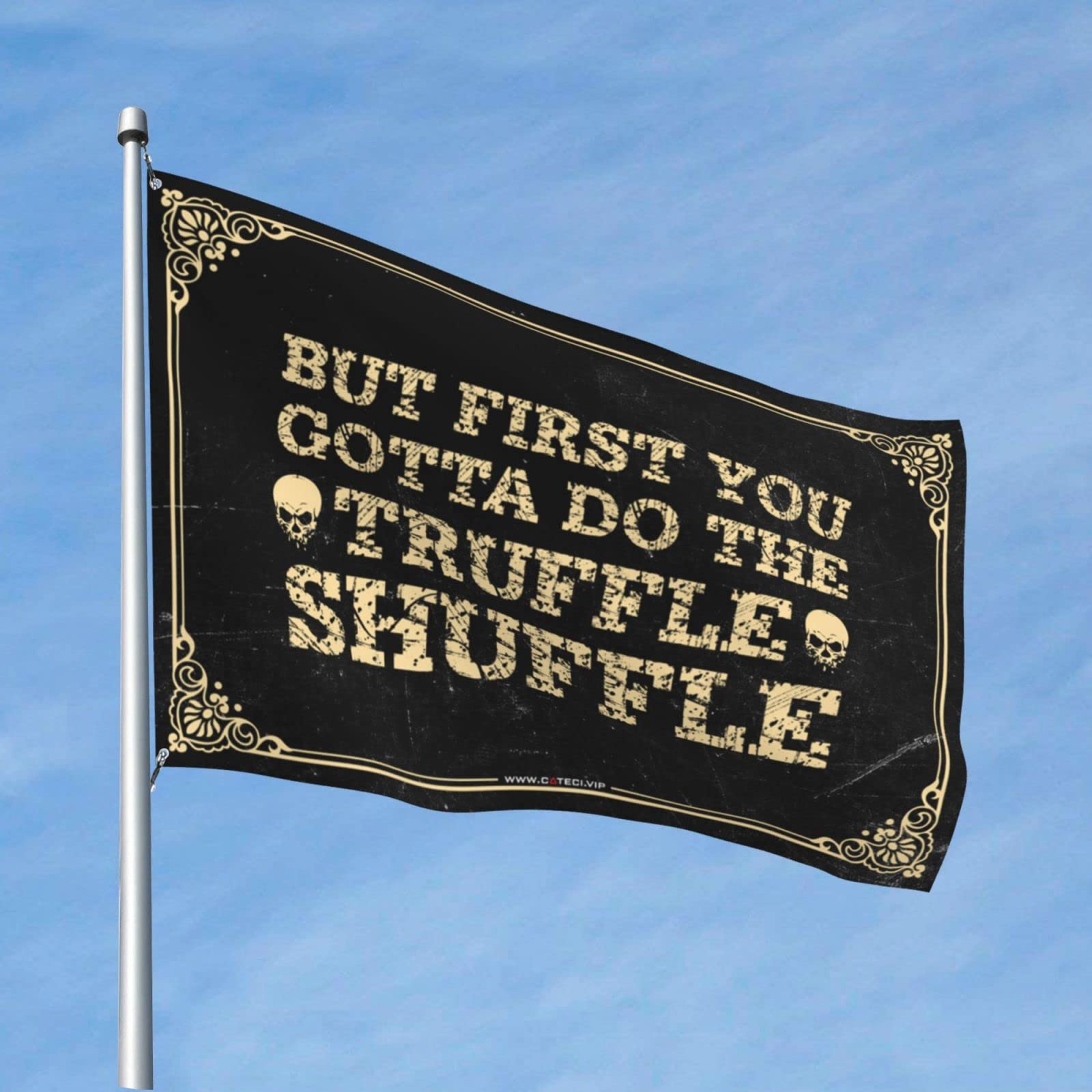 Bandera de Halloween 120 x 180 cm con diseno divertido de Truffle Shuffle