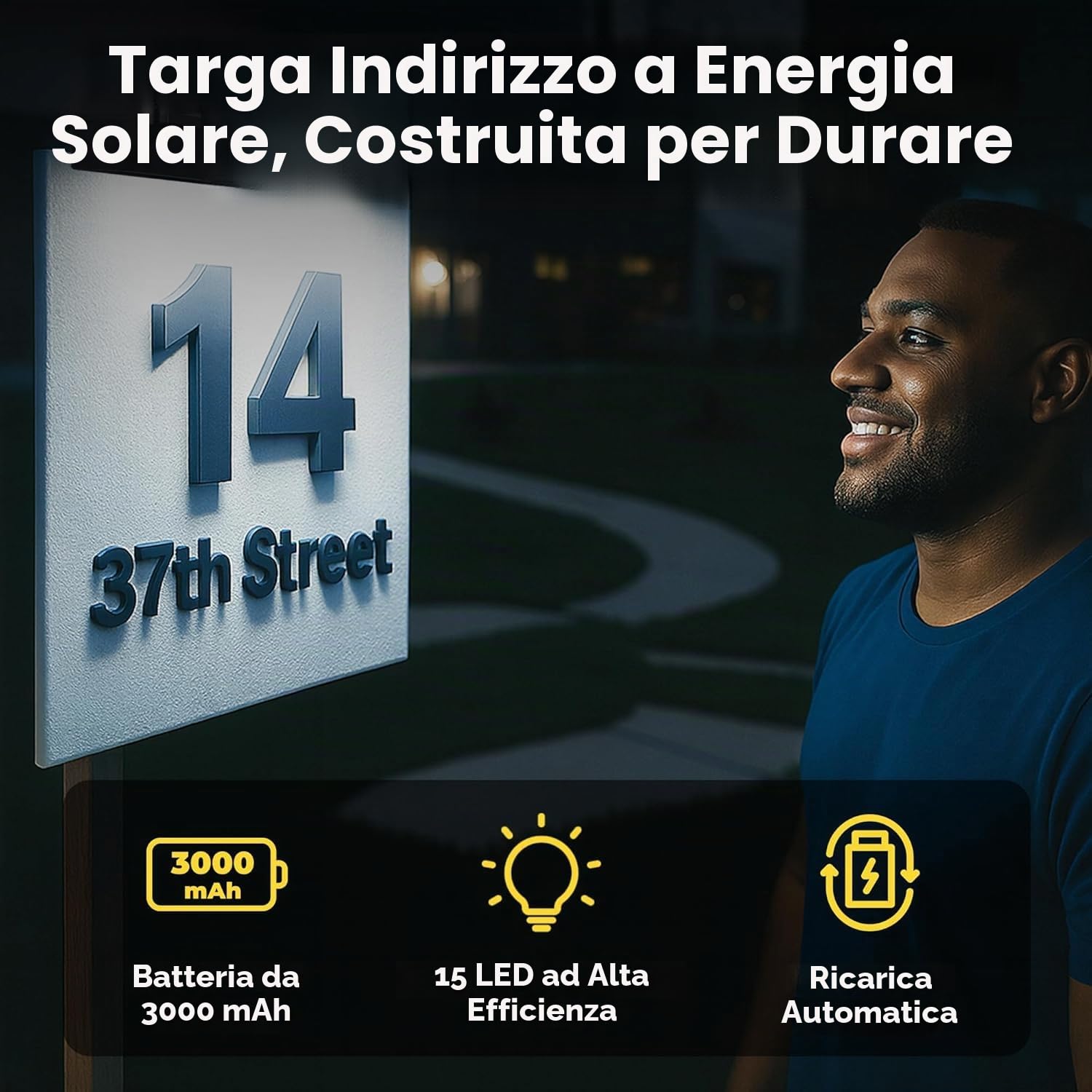 BRIGHTICONIC Luci solari per esterni senza fili LED insegne regali per agenti immobiliari in affitto prossimamente confezione da 2