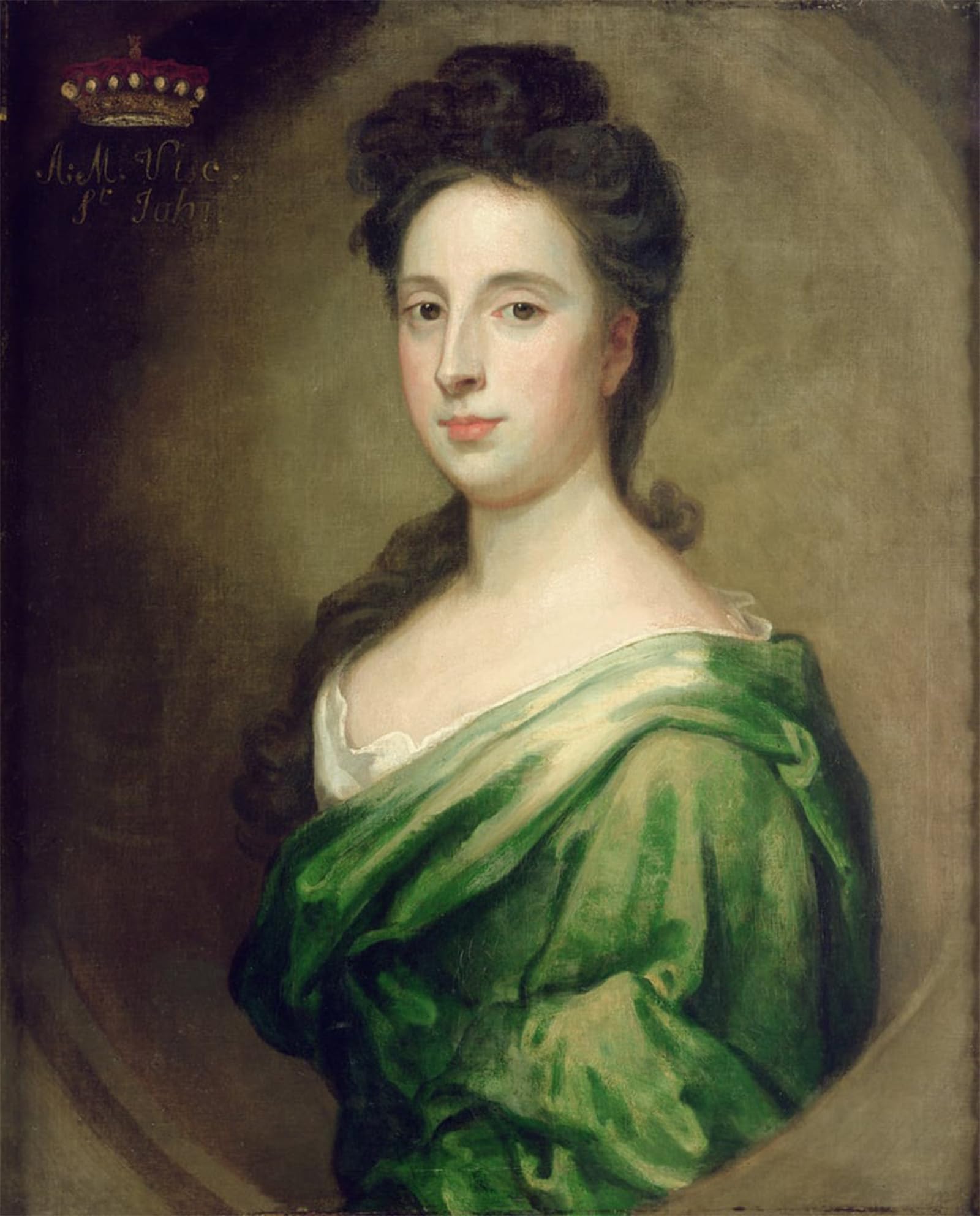 SERENDIPITP Vintage Wall Art Canvas Nordic Poster Canvas Print Picture Portrait of Angelina Magdalena Second Wife of St Viscount St by Godfrey Kneller Wall Art Poster for Home Decor 60x90cm