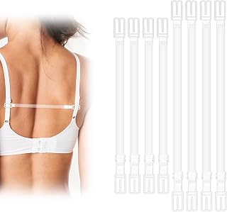 8 Pcs Bra Strap Clips Clear Bra Strap Holders Non-Slip Strap Holder Women's Elastic Conceal Straps Bra Holders for Straps Bra Strap Clips