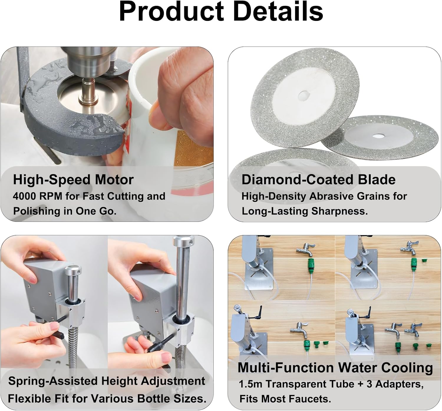 Upright Electric Bottle Cutter, Upgraded Bottle Cutting Tool Kit, DIY Machine for Cutting Wine, Beer, Liquor, Whiskey, Alcohol, Champagne, Bottle Cutter for Round and suqare or Special-Shape Bottle