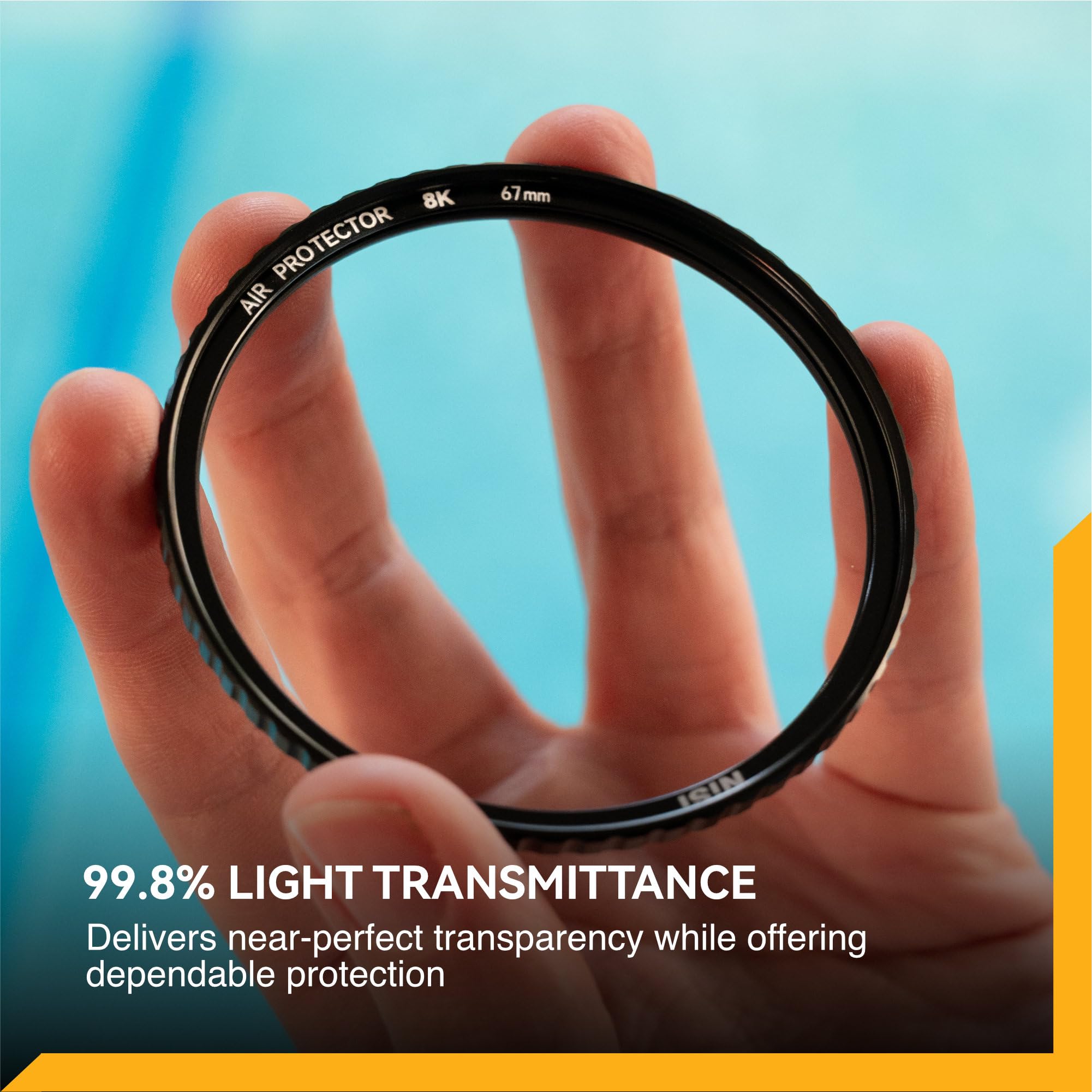 NiSi Filtro UV Air Protector 8K da 67mm, Rivestimento Nano 48 strati, Testato risoluzione 8K, Vetro Ottico esclusivo