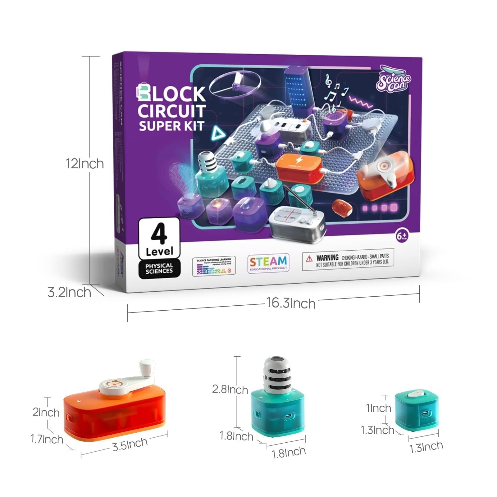 Esperimenti Elettricità Kit Elettronico for Principianti con Circuito Science Can Circuits con 80 Esperimenti Giocattolo Esperimento di Apprendimento