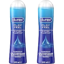 Durex Play Feel Lubricant - Water-Based Lubricant for Pleasant Lubrication Gentle & pH Friendly - 2 x 100 ml