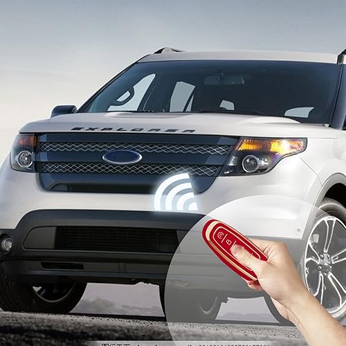 Miniatura 7 de Compatible con funda para llavero Ford con cordón para llavero, carcasa de TPU suave de repuesto para Ford C-Max Edge Escape Expedition Explorer