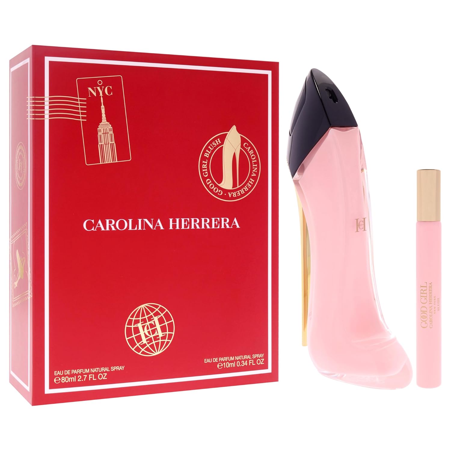 Good Girl Blush by Carolina Herrera for Women - 2 Pc Gift Set 2.7oz EDP Spray, 0.33oz EDP Spray (Mini) - Image 3